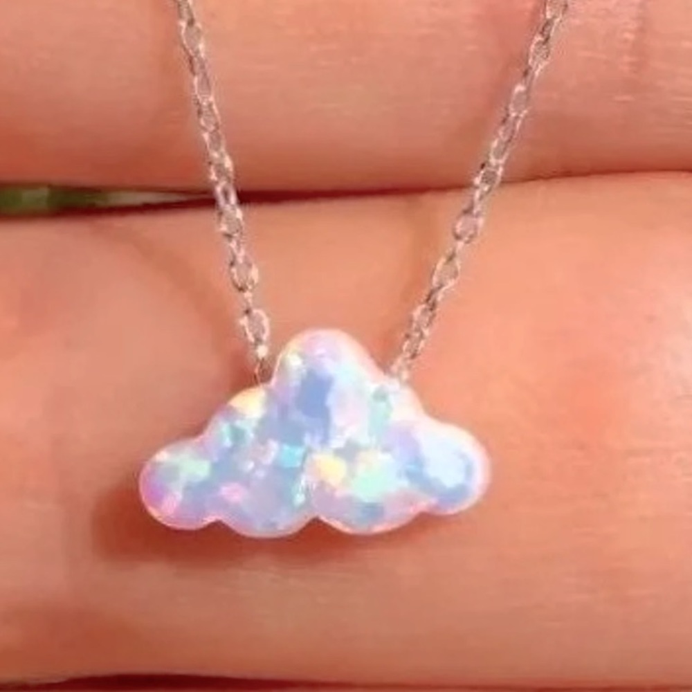 Opal cloud necklace
